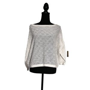 Women's Cream Beachy boatneck pullover knit‎ OneSize Cottagecore Coastal Grandma